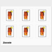 Long Island ijsthee marker schets Vierkante Sticker (Vel)