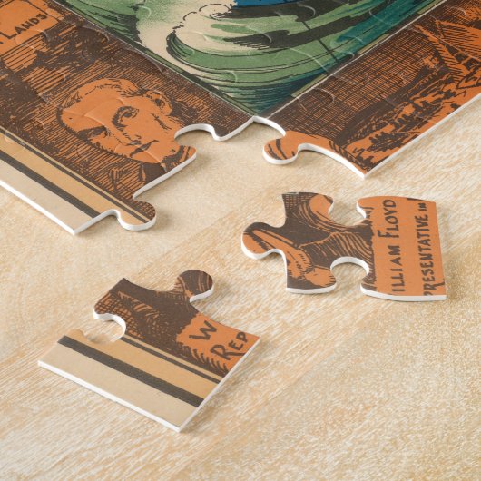 Long Island-kaart puzzle large Legpuzzel (Zijkant)