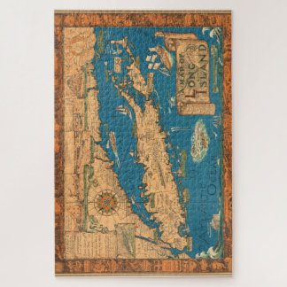 Long Island-kaart puzzle large Legpuzzel