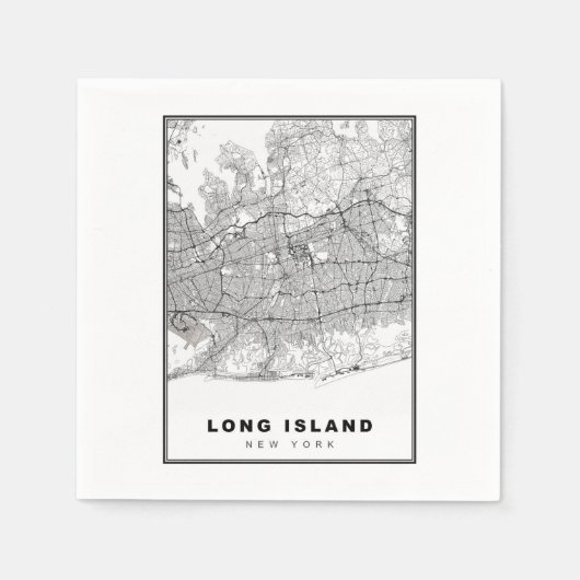 Long Island Kaart Servet (Voorkant)