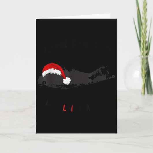 Long Island Kerstmis - Long Island Kaart Met Sinte (Voorkant)