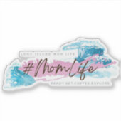 Long Island Ma Life Wave Vinyl Sticker (Voorkant)