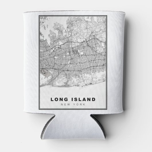 Long Island Map Blikjeskoeler (Voorkant)