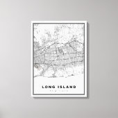 Long Island Map Canvas Afdruk (Voorkant)