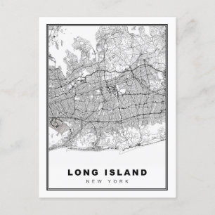 Long Island Map Feestdagenkaart