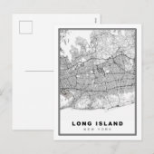 Long Island Map Feestdagenkaart (Voorkant / Achterkant)
