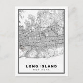 Long Island Map Feestdagenkaart (Voorkant)