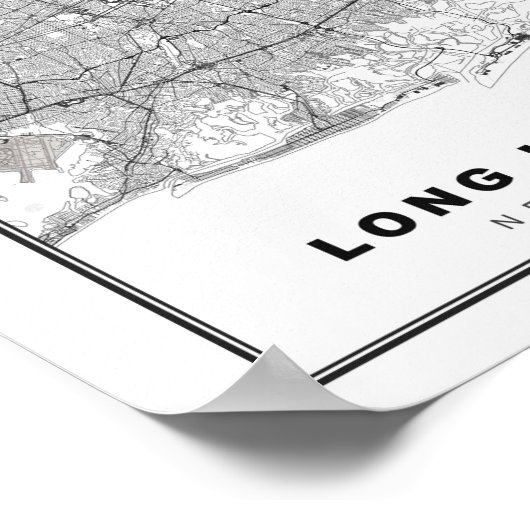 Long Island Map Poster (Hoek)