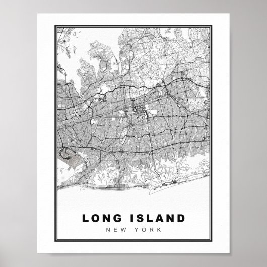 Long Island Map Poster (Voorkant)
