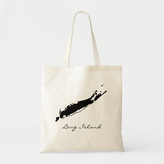 Long Island Map Silhouette Tote Bag (Voorkant)