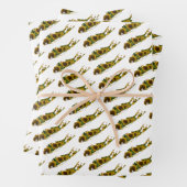 Long Island Map Sunflower Field Wrapping Paper (In situ)