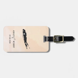 Long Island Map Wedding Bagagelabel, Custom Gift Bagagelabel