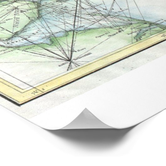 Long Island Nautical Map Poster (Hoek)