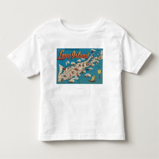 Long Island, New York - Greetings of from Kinder Shirts (Voorkant)