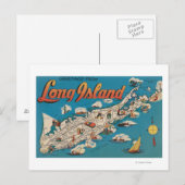 Long Island, New York - Groeten van Briefkaart (Voorkant / Achterkant)
