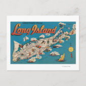 Long Island, New York - Groeten van Briefkaart (Voorkant)