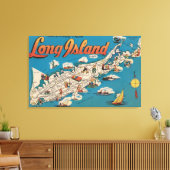 Long Island, New York - Groeten van Canvas Afdruk (Insitu (Woonkamer))