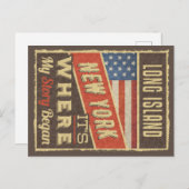 Long Island New York Het is waar mijn verhaal begi Briefkaart (Voorkant / Achterkant)