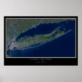 Long Island New York Satellite Poster Map (Voorkant)