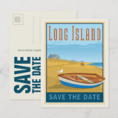 Long Island, New York | Save the date Aankondigingskaart (Voorkant / Achterkant)