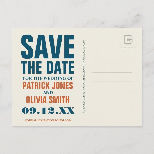 Long Island, New York | Save the date Aankondigingskaart (Achterkant)