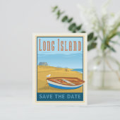 Long Island, New York | Save the date Aankondigingskaart (Staand voorkant)