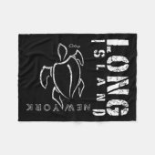 Long Island New York Souvenir Fleece Deken (Voorkant (Horizontaal))