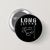 Long Island New York Souvenir Ronde Button 5,7 Cm (Voorkant /achterkant)