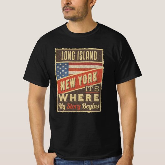 Long Island New York T-shirt (Voorkant)