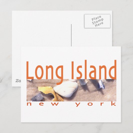 Long Island NY Briefkaart (Voorkant / Achterkant)
