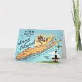 Long Island NY Feestdagen Kaart (Voorkant)