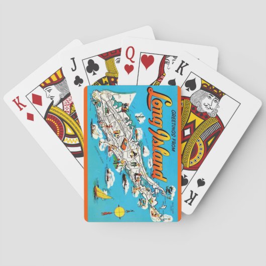 Long Island, NY Greeting Playing Cards Pokerkaarten (Achterkant)