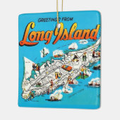 Long Island, NY Groet Keramisch Ornament (Links)
