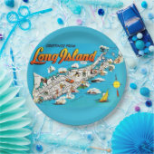 Long Island, NY Groet Papieren Bordje (Feest)