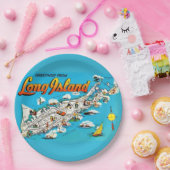 Long Island, NY Groet Papieren Bordje (Feest)