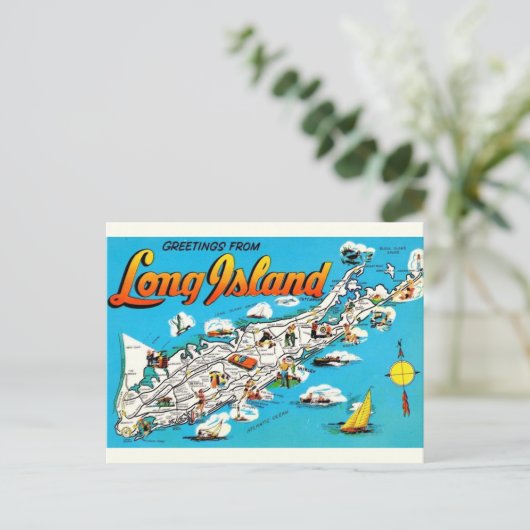 Long Island, NY Groeten Briefkaart (Staand voorkant)