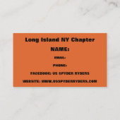 Long Island NY Hoofdstuk - Visitekaartjes 2 (Achterkant)