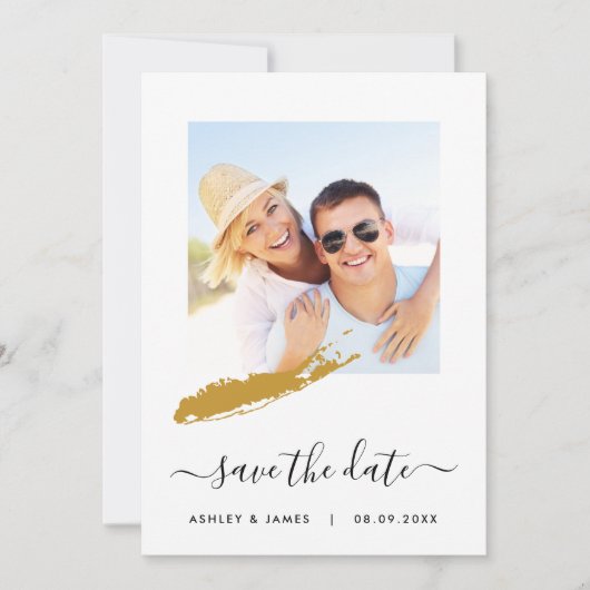 Long Island NY Map Photo Wedding Invite Save The Date (Voorkant)