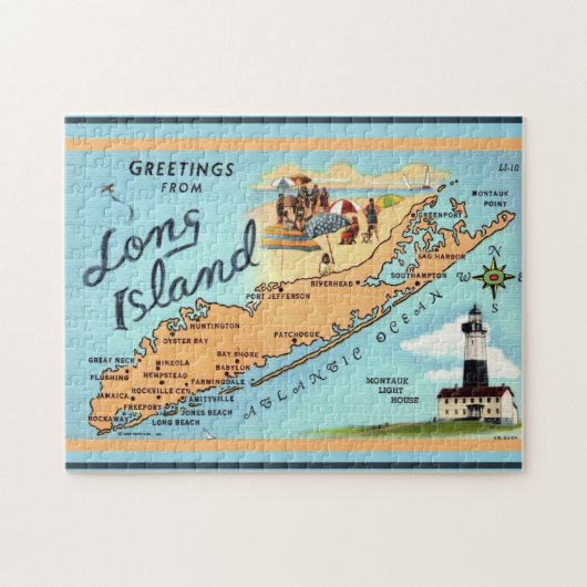 Long Island NY puzzel Legpuzzel (Horizontaal)
