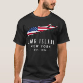 Long Island NY Souvenir T-shirt Inheemse Long Isla (Voorkant)