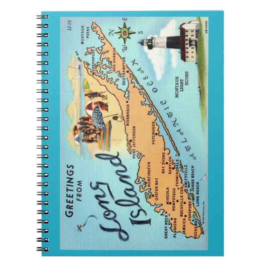 Long Island NY Spiral Notebook Notitieboek (Voorkant)