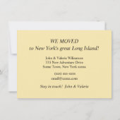 Long Island NY Verhuisaankondiging (Achterkant)