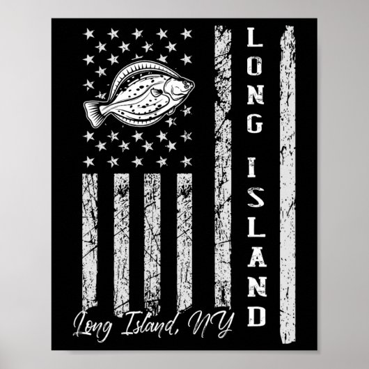 Long Island Ny voor Fluke-vissers Poster (Voorkant)