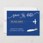 Long Island NY Wedding Save the Date Kaart, kaart Magnetische Uitnodiging (Voorkant)