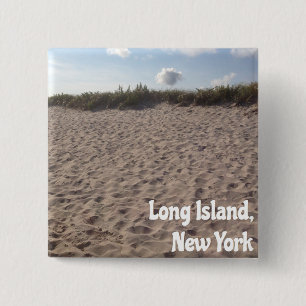 Long Island Pin Vierkante Button 5,1 Cm