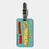 Long Island Postcard Luggage Tag Bagagelabel (Voorkant verticaal)