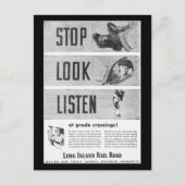 Long Island Railroad Safety Briefkaart (Voorkant)