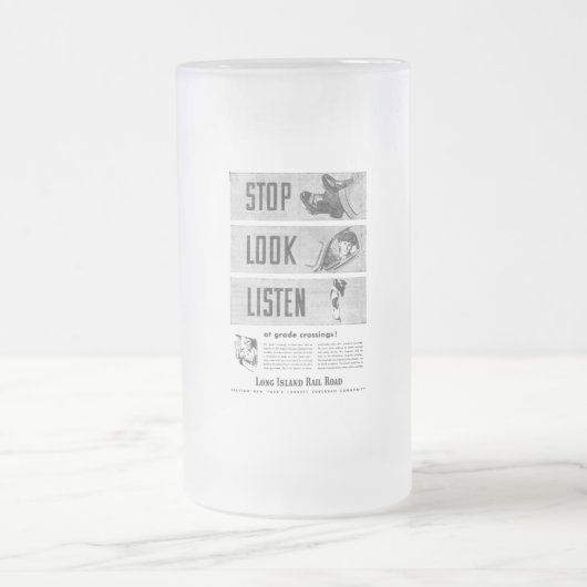 Long Island Railroad Safety Matglas Bierpul (Center)