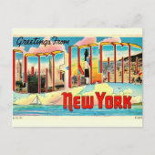 Long Island Retro Ansichtkaart Briefkaart (Voorkant)