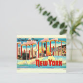 Long Island Retro Briefkaart (Staand voorkant)